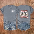 thumbnail image 2 of DeHolifer Women's T Shirt Letter Printed Baseball Mom Short Sleeve Crewneck Casual T Shirt Loose Fashion Tee Tops Dark Gray 2XL, 2 of 3