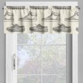 thumbnail image 2 of Ambesonne Sketch Valance Pack of 2, Retro Sneaker Shoes Pattern, 54"X12", Black and Ivory, 2 of 5