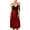 Red, variant on hotojiny Satin Nightgowns for Women Lounge Sleeveless Spaghetti Strap Backless Sleepwear Soft Lace Nightwear