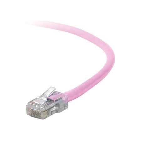 UPC: 0722868138922 | Belkin A3L791-03-PNK-S 3 ft. Cat 5E Pink Patch Cable CAT5e RJ-45M / RJ-45M