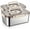 2 Packs, variant on Airtight 316 Stainless Steel Bread Box with Lid & Handle, Time Recording Bread Storage Container, Dishwasher Safe Bread Keeper for Homemade Bread Loaf