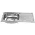 thumbnail image 1 of Stainless Steel Single Bowl Reversible Square Topmount Kitchen Sink for Home Restaurant, 1 of 8