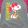 thumbnail image 3 of Peanuts - Peanuts Snoopy Woodstock  - Toddler And Youth Girls Raglan Graphic T-Shirt, 3 of 5