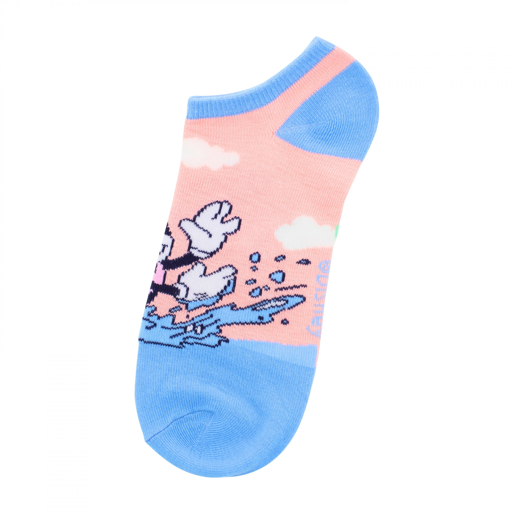 Minnie Mouse 891673 Pastel Tropics Womens Ankle Socks - 6 Pair