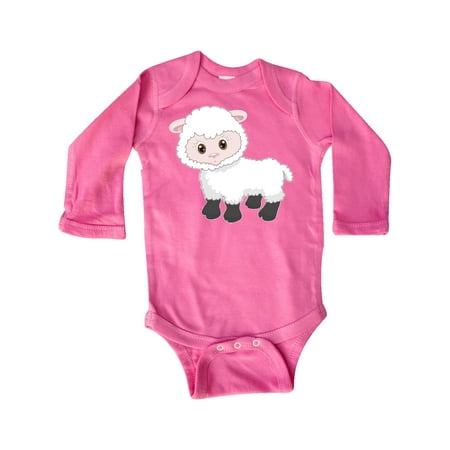 

Inktastic Cute White Lamb Gift Baby Boy or Baby Girl Long Sleeve Bodysuit