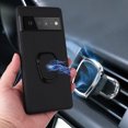 thumbnail image 4 of Nalacover Slim Case for Google Pixel 7, Ring Holder Kickstand Hybrid Rugged PC + TPU Shockproof Lens Protection Cover, Support Car Mount Holder Case for Google Pixel 7,Carbon Fiber Black, 4 of 11
