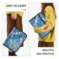 thumbnail image 4 of Accordion File Organizer with Zip Closure 13 Pockets Expanding File Folder Letter A4 Paper Document Organizer for Home Office Butterflies and Circular Motif, 4 of 7
