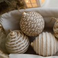 thumbnail image 5 of Christmas Tree Decorations Twine Cord Braided Christmas Sphere Ornament Shatterproof Foam Ball Natural Fiber Woven Orbs Multicolor, 5 of 5