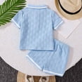 thumbnail image 7 of WUANDIXFA Toddler Baby Boys Clothes Summer Outfits Polo Shirt Shorts Set 2Pcs Boys Clothing Sets 12 Month-5T (Blue, 12-18 Months), 7 of 7
