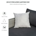 thumbnail image 3 of SUNTONE Patio Conversation Sofa Set - 3 Piece All Weather Wicker Outdoor Furniture Set, Gray Rattan & Black Cushions, 3 of 10