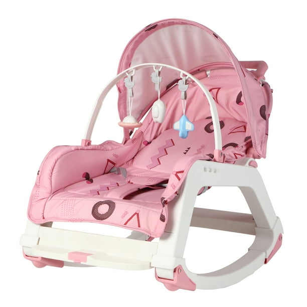 Silla Acolchada Baby Gaon Multifuncional Con ruedas Color Rosa