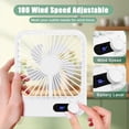 thumbnail image 3 of Ventilador de Viaje para Dormir, Portátil, Recargable con Pantalla Digital, 100 Velocidades, USB, Color ., 3 of 5