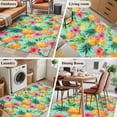 thumbnail image 5 of Turquoise Summer Pineapple Area Rugs 3'x5', Washable Small Throw Rugs for Living Room Bedroom, Tropical Lemon Fruits Leaves Indoor Outdoor Rug Non-Slip Low Pile Carpet Runner Reversible Floor Mats, 5 of 8