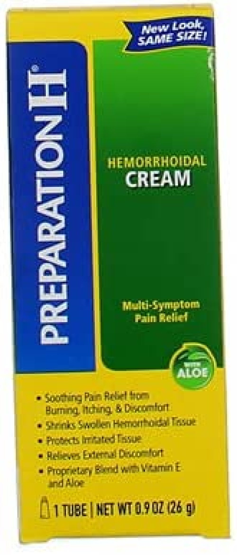 Preparation H Hemorrhoidal Cream, Maximum Strength 0.9 oz (26 g) Pack of 4