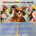 thumbnail image 3 of 1 Pcs 2D Flat License Plate Covers & Frames, Ram wearing For Decorative Front, Waterproof For Decoration Aluminum License Plate Covers & Frames Cover For Men Women, 12" X 6", 3 of 7