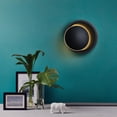 thumbnail image 4 of de pared Decoración 360  degree Giratorio 5W Iluminación led lámpara mate moderna para escaleras de hotel Sala de Porche interior Luz cálida negra Yinane Lámpara de Wall Sconce, 4 of 8