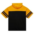 thumbnail image 3 of Men's Mitchell & Ness Black Pittsburgh Steelers  Off Field Vintage Logo Short Sleeve Pullover Hoodie, 3 of 4
