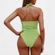 thumbnail image 3 of Conjunto de Bikini de Cintura Alta para Mujeres Color Sólido Sexy Colgantes Ajustables Bikini, Diseño de Corte Alto sin Espalda para Piscina, Playa Y Vacaciones, 3 of 5