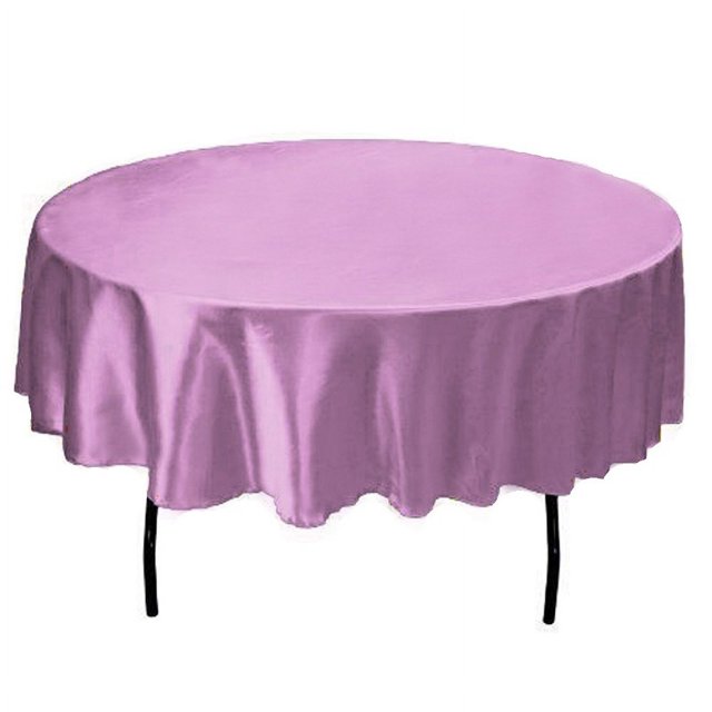 Yanluna Round 145cm(57inch) Satin Tablecloth Solid Color Table Covers For Wedding Birthday Christmas Party Round Table Cloth Home Decor