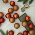 thumbnail image 2 of Northlight 32ct Shatterproof 4-Finish Christmas Ball Ornament Set 3.25" - Orange, 2 of 3