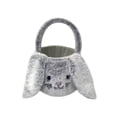 thumbnail image 5 of Easter Basket Easter Bunny Plushs Hand Basket Portable Candy Gift Bag Children Toy Decoration, New, Gray, 5 of 6