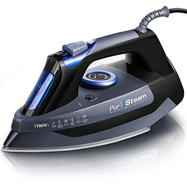 Professional Grade 1700W Steam Iron for Clothes with Rapid Even Heat