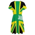 thumbnail image 5 of Jamaican, Jamaica Short Sleeve Dress Women Summer Evening Dresses Ladies Sundress, 5 of 7