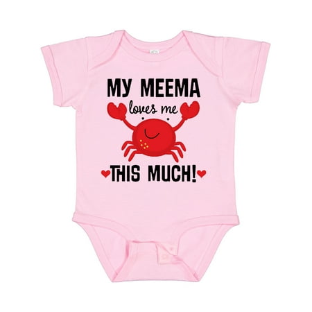 

Inktastic My Meema Loves Me Grandson Gift Baby Boy or Baby Girl Bodysuit