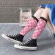 thumbnail image 5 of Balery Pink Christmas Cheer Calcetines novedosos Calcetines deportivos Calcetines hasta la rodilla Calcetines de algodón Calcetines originales y geniales, 5 of 6