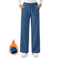 thumbnail image 2 of MOSHU Wide Leg Sweatpants for Women High Waisted Baggy Fleece Cotton Pants Fall Casual Sweatpants with Pockets, 2 of 11