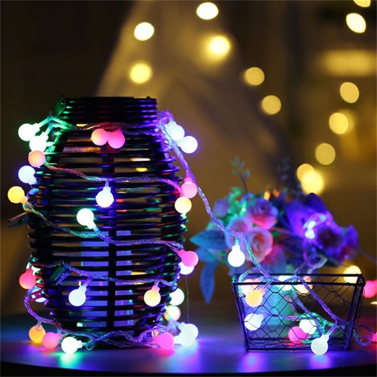 80 LED 10M Round Ball String Light Flashing Battery Powered Decorative  Fairy Lamp For Christmas, Wedding,Party,Outdoor, Indoor