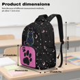 thumbnail image 3 of Kuiaobaty Cat Paw Print Backpack and Lunch Bag Set for Girls Stars Moon Print Backpack with Pencil Case Portable Lunch Box and Water Bottle Sleeve for School, 3 of 7