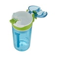 thumbnail image 6 of Contigo Kids 2-in-1 Snack Hero Tumbler Featuring 4oz Snack Holder Stacked on Top of 13oz Water Bottle - BPA Free, Durable Tritan w/Flexible Carry Handle & Spill-Proof Valve, Green & Blue – 2 Pack, 6 of 7