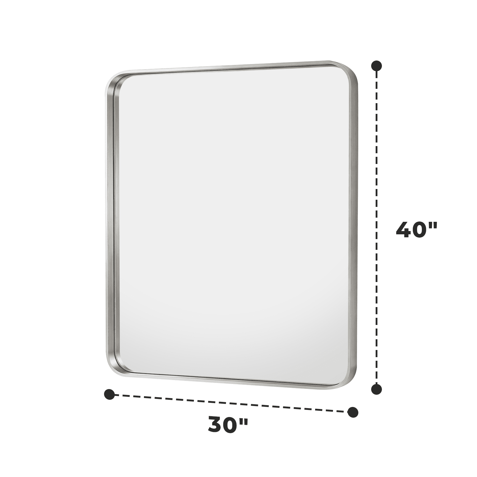 Alvantor Metal Framed Round Corner Vanity Bathroom Mirrors