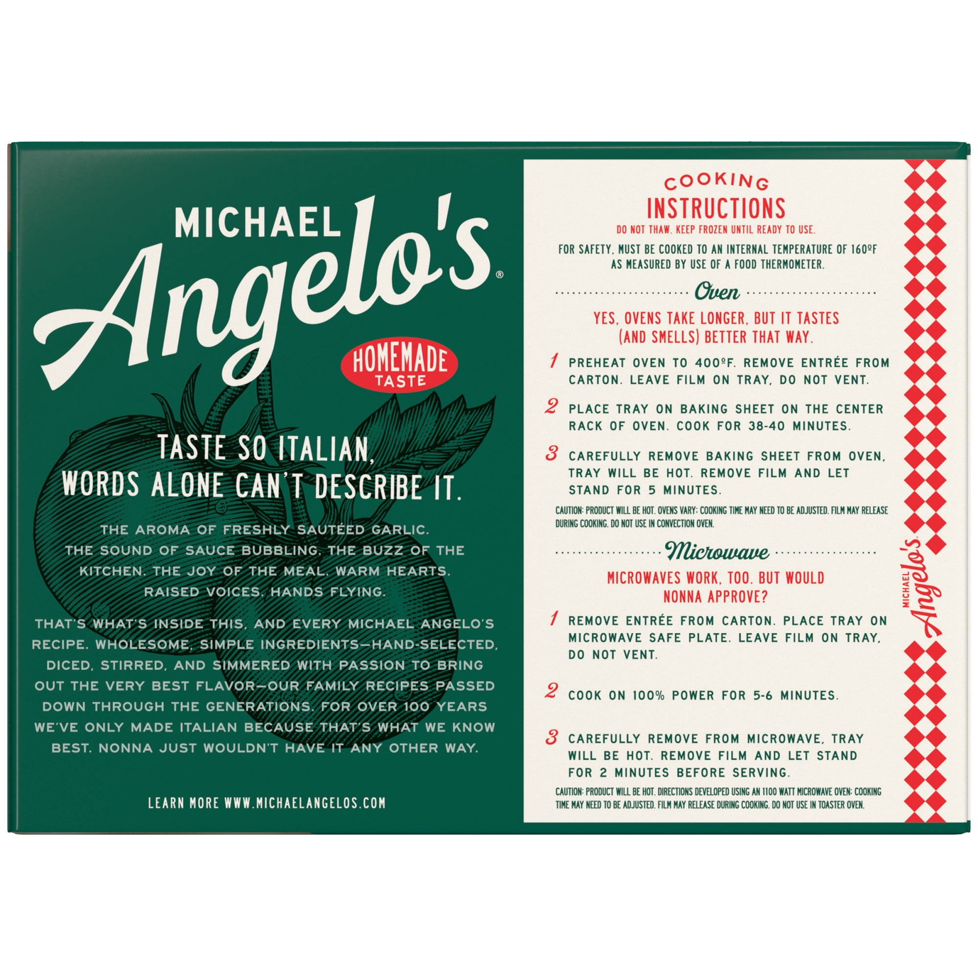 Michael Angelo's Eggplant Parmigiana Frozen, 11 oz Box