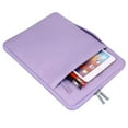 thumbnail image 6 of MOSISO for Macbook Air/Pro 13.3" Laptop Sleeve Briefcase Handbag Water Resistant Polyester Carrying Pouch Zipper Notebook Computer Bag, Light Purple, 6 of 6