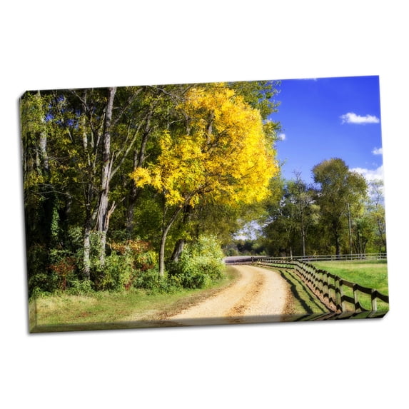 Gango Home Decor Early Virginia Autumn by Alan Hausenflock (Ready to Hang); One 36x24in Hand-Stretched Canvas