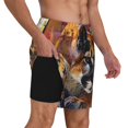 thumbnail image 2 of Fotbe Abstract Lion Painting Traje de Baño para Hombre – Shorts de Natación de Secado Rápido con Forro y Bolsillos-Large, 2 of 6