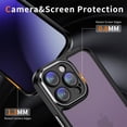 thumbnail image 2 of Cover for iPhone 13 Pro Max Case,Metal Lens Protector Slim Shockproof TPU Bumper Case PC Back Cover,Support Wireless Charging,black, 2 of 9