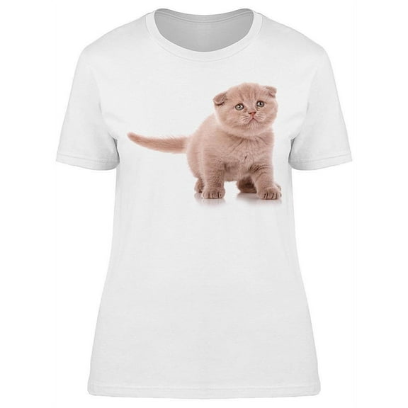 Adorable Fluffy Kitten T-Shirt Women -Image by Shutterstock Women T-Shirt, Female XX-Large