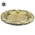 thumbnail image 5 of Koyal Wholesale Acrylic Charger Plates Round Metallic Gold Baroque - Set of 4 Buy Bulk for Weddings and Events, 5 of 5