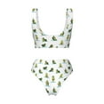 thumbnail image 5 of Daiia Cute Avocado Yoga Women's Bikini Set Two Piece Swimsuit High Waisted Bikini Adjustable Straps Bikini Perfect for Beach, Pool, and Summer Vacation-Small, 5 of 9