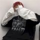 thumbnail image 3 of Camiseta de manga larga para hombre, camisa de gran tamaño con estampado de Cruz de espinas, Maleta, Hip-hop oscuro, Y2k, Verano, 3 of 5