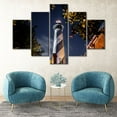 thumbnail image 3 of TISHIRON 5PCS Framed Canvas Wall Art Set,60"x40" Vintage Lighthouse Canvas Art Decor, 3 of 7