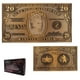 thumbnail image 1 of Réplica de Fallout New Vegas NCR, billete metálico de 20 dólares, edición limitada, 1 of 9