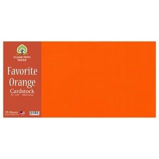Hamilco Colored Cardstock Paper 11 x 17 Fire Orange Color Card Stock Paper 50 Pack