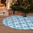 thumbnail image 6 of Lsque Blue Fish Scale Texture Print Christmas Tree Skirt, Tree Skirt with Ties or Velcro, Perfect for Holiday Decorations, Halloween, and New Year-36", 6 of 7