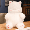 thumbnail image 2 of Cute Cat Plush Pillow,20.8"Long Cat Pillow Cute Black Stuffed Animals Plushies Kawaii Cat Body Pillow Plush for Kids Girls Birthday Gift(White), 2 of 5