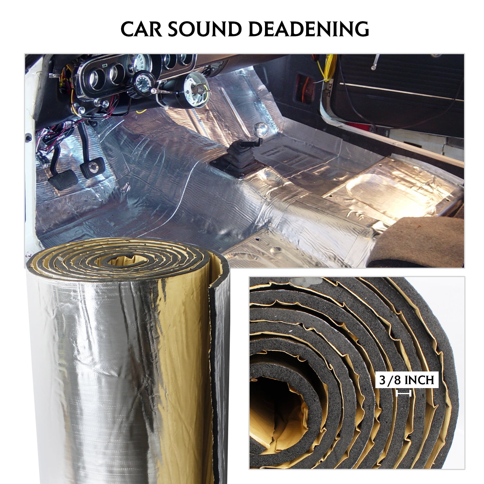 Details about   Car Truck Heat Shield Dampening Sound Deadener Insulation Underlay Easy Install 