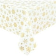 thumbnail image 1 of Christmas Table Cloth 60 x 120 Inch, Waterproof White Gold Snowflake Tablecloth Rectangular, Washable Xmas Table Cover Spillproof Winter Table Cloths Cover for Holiday Christmas Decorations, 1 of 6